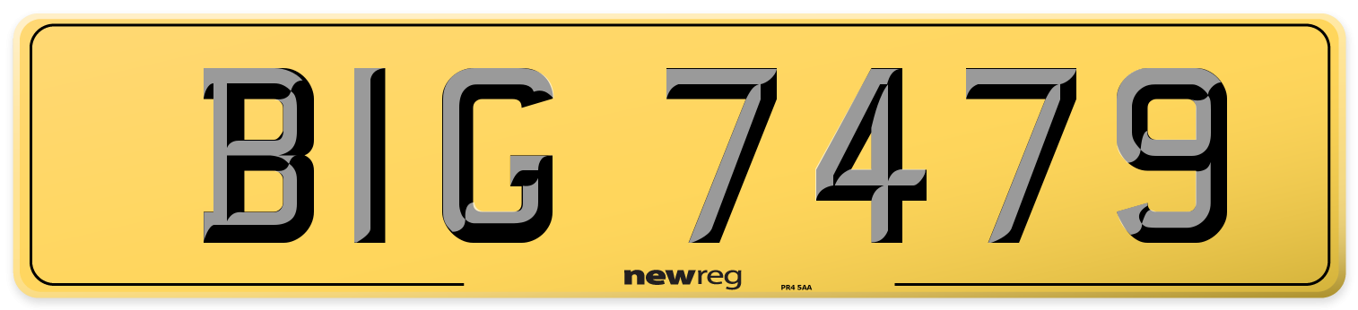 BIG 7479 Rear Number Plate