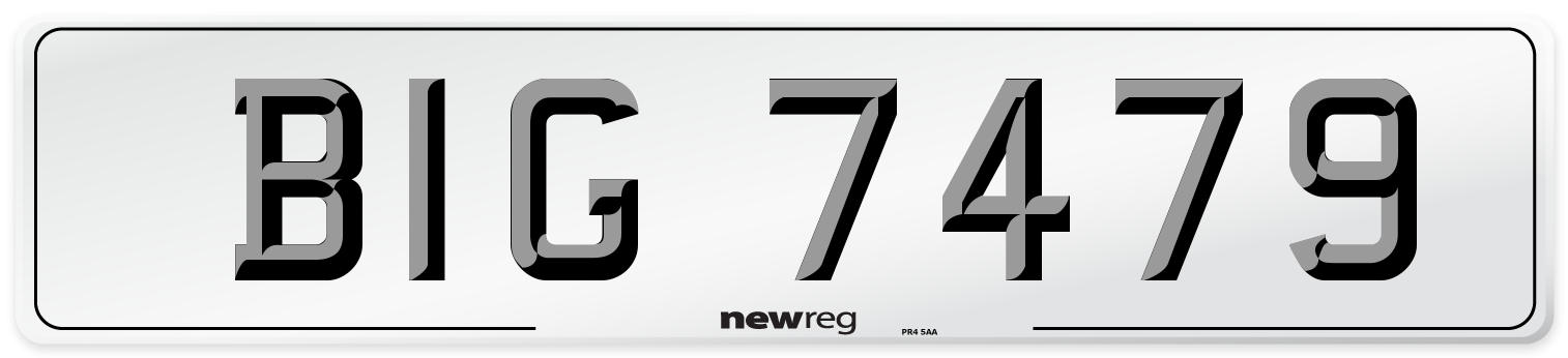 BIG 7479 Front Number Plate