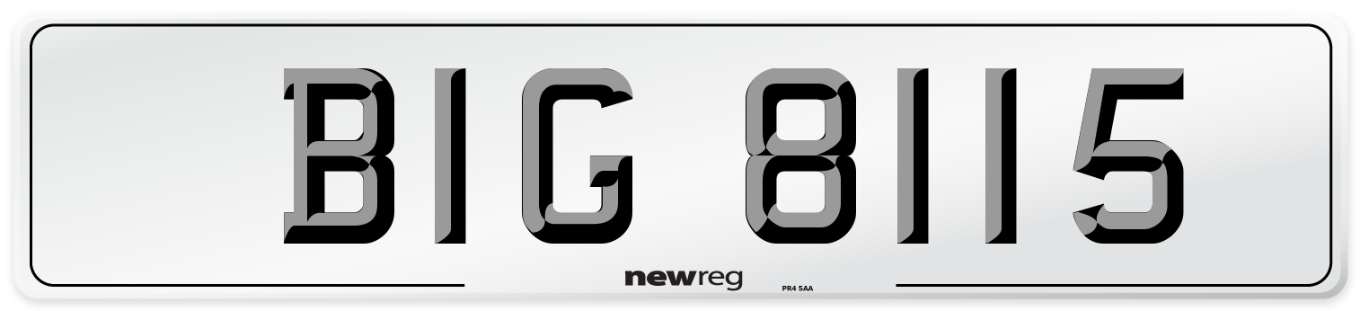 BIG 8115 Front Number Plate