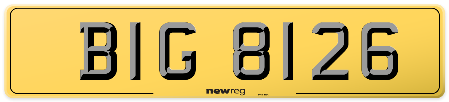 BIG 8126 Rear Number Plate