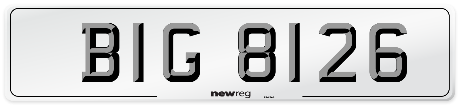 BIG 8126 Front Number Plate