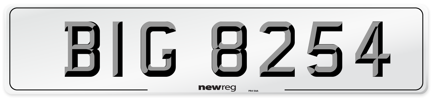 BIG 8254 Front Number Plate