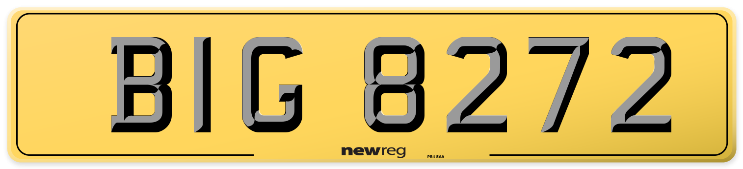 BIG 8272 Rear Number Plate