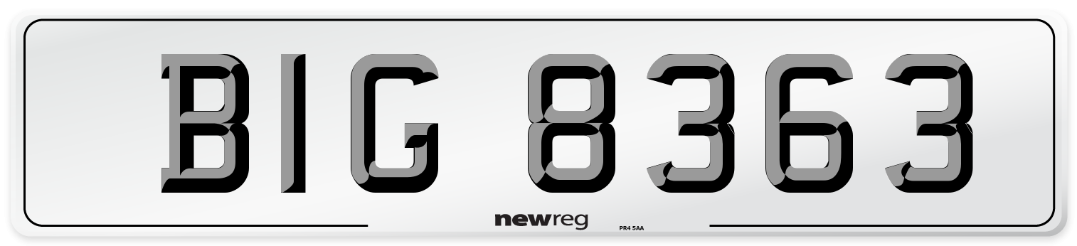 BIG 8363 Front Number Plate