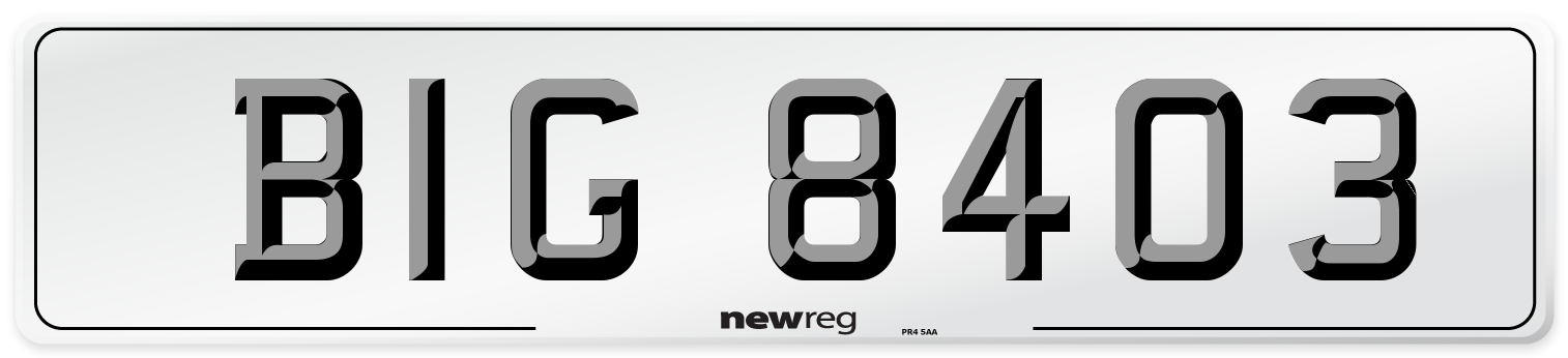BIG 8403 Front Number Plate