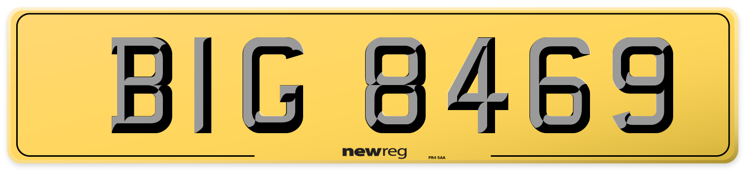 BIG 8469 Rear Number Plate