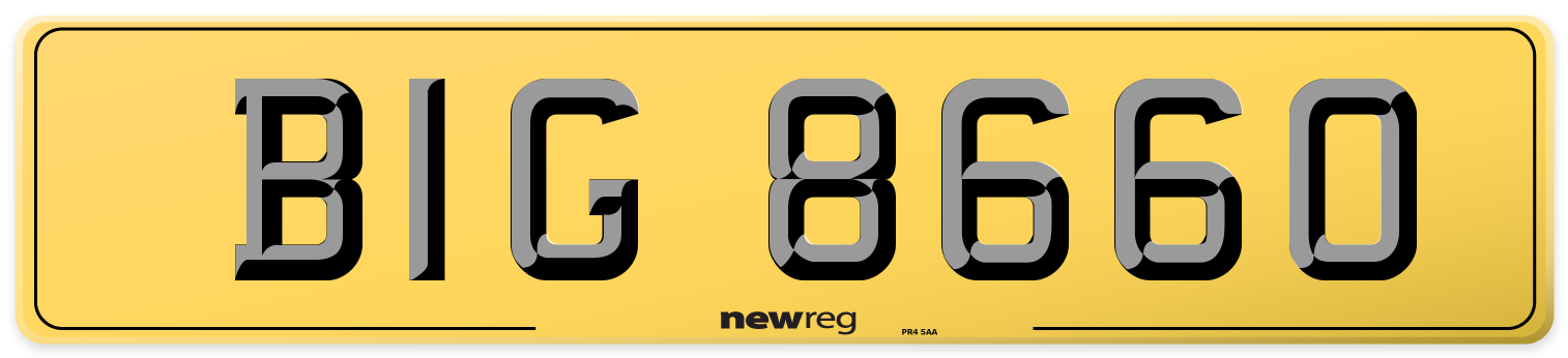 BIG 8660 Rear Number Plate