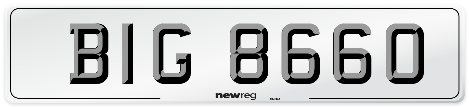 BIG 8660 Front Number Plate