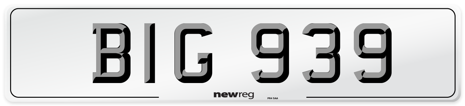 BIG 939 Front Number Plate