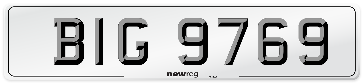 BIG 9769 Front Number Plate