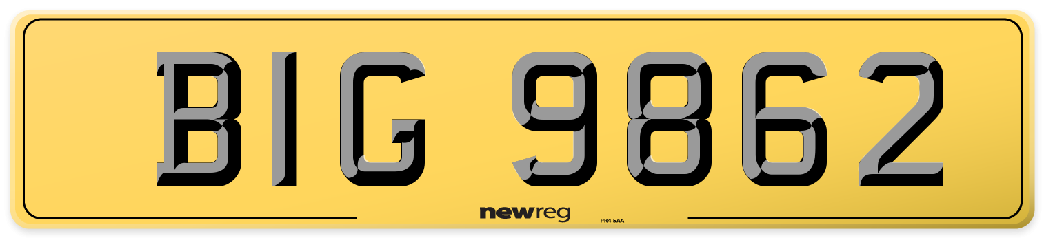 BIG 9862 Rear Number Plate