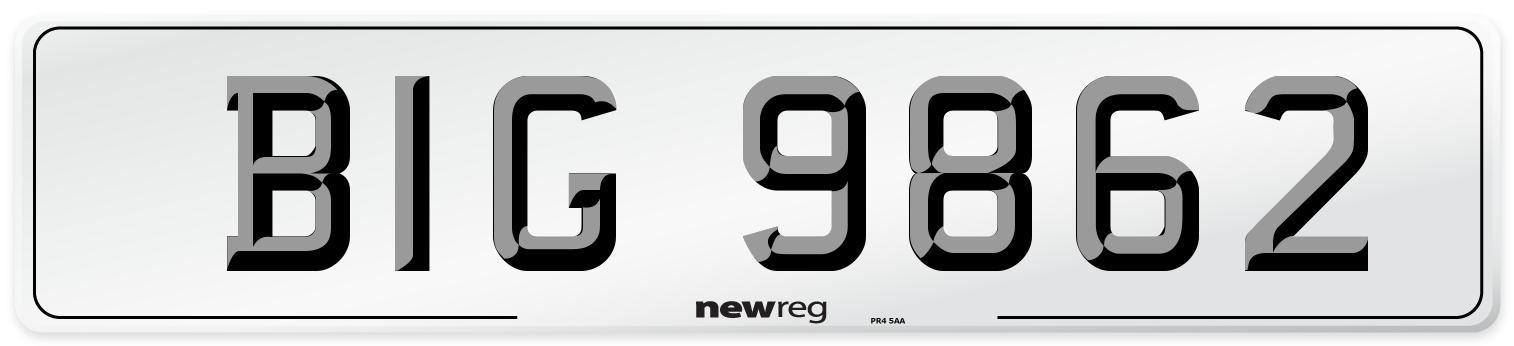 BIG 9862 Front Number Plate