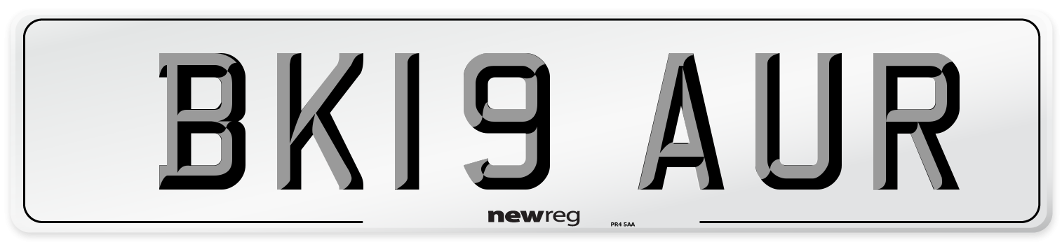 BK19 AUR Front Number Plate