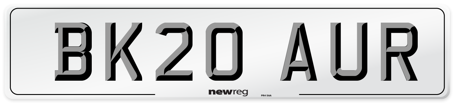 BK20 AUR Front Number Plate