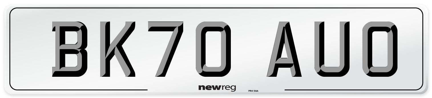 BK70 AUO Front Number Plate