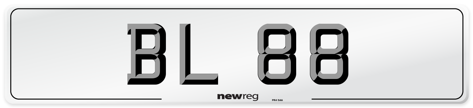 BL 88 Front Number Plate