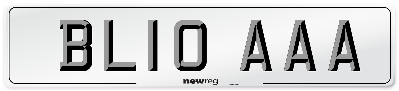 BL10 AAA Front Number Plate