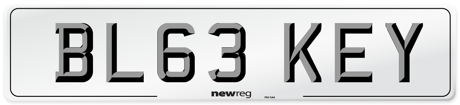 BL63 KEY Front Number Plate