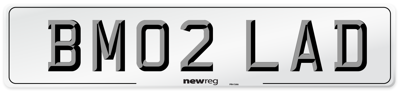 BM02 LAD Front Number Plate