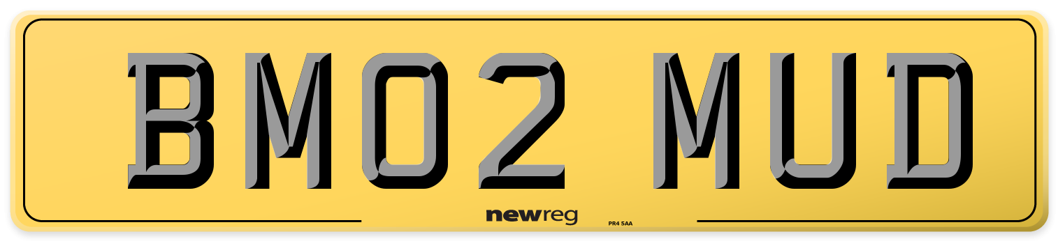 BM02 MUD Rear Number Plate