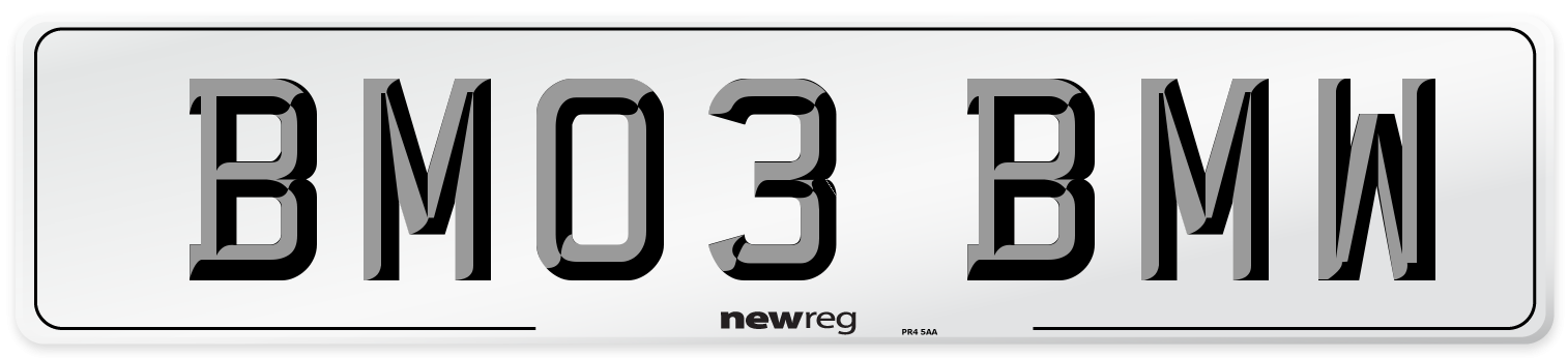 BM03 BMW Front Number Plate