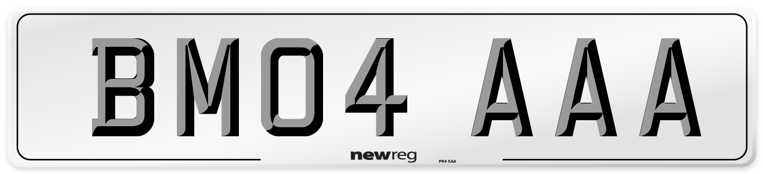 BM04 AAA Front Number Plate