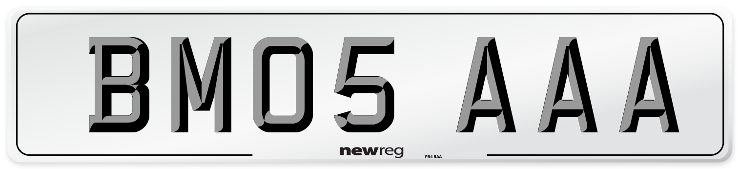 BM05 AAA Front Number Plate