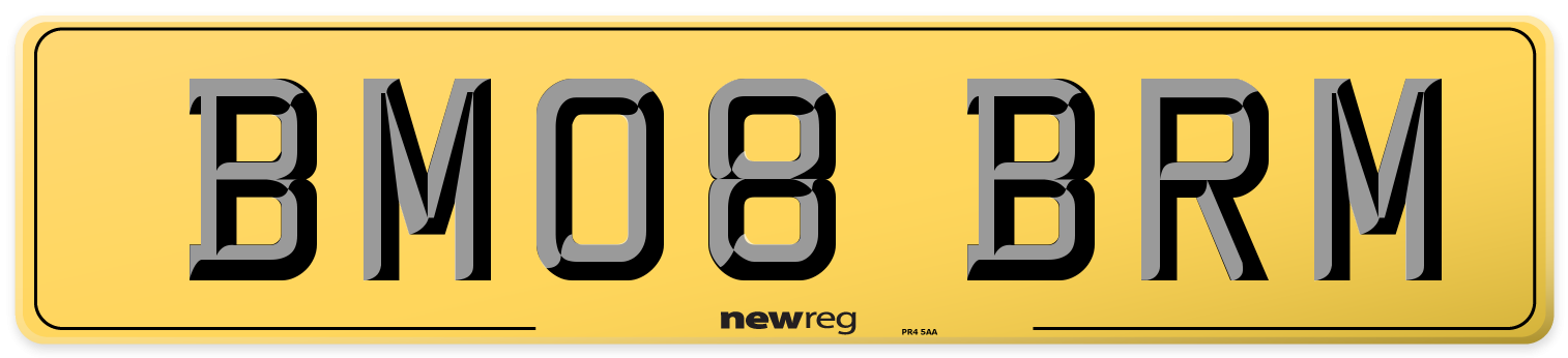 BM08 BRM Rear Number Plate