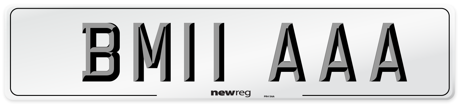 BM11 AAA Front Number Plate