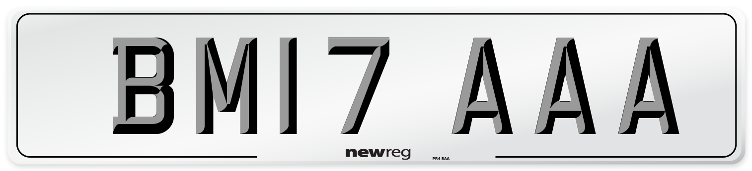 BM17 AAA Front Number Plate