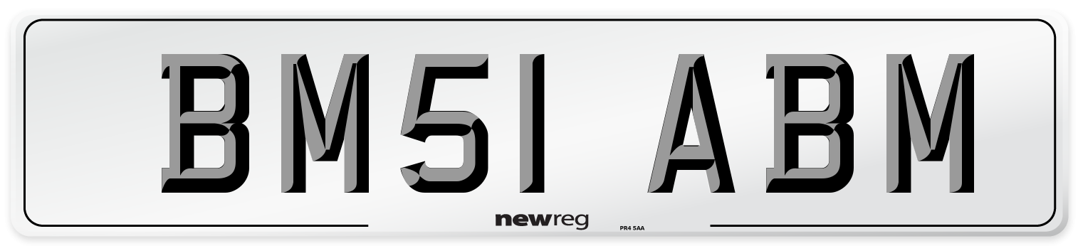 BM51 ABM Front Number Plate