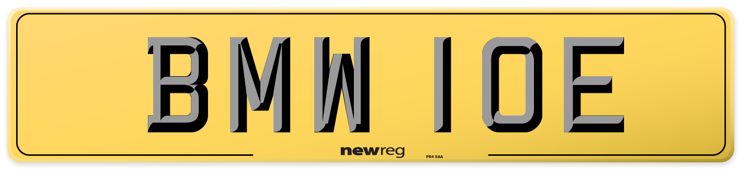BMW 10E Rear Number Plate