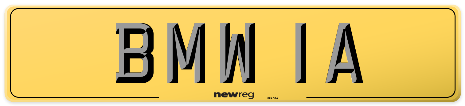BMW 1A Rear Number Plate