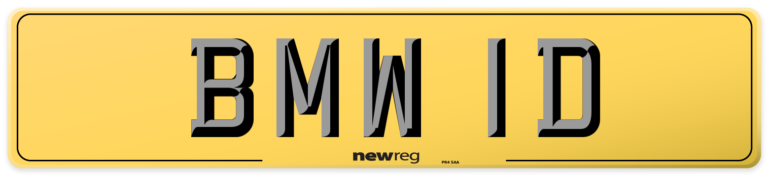 BMW 1D Rear Number Plate
