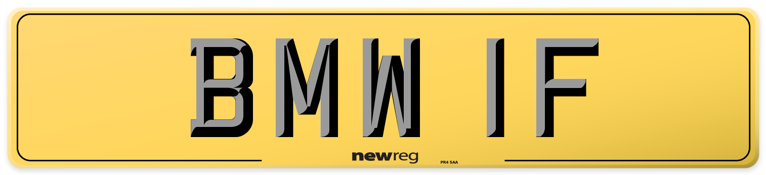 BMW 1F Rear Number Plate