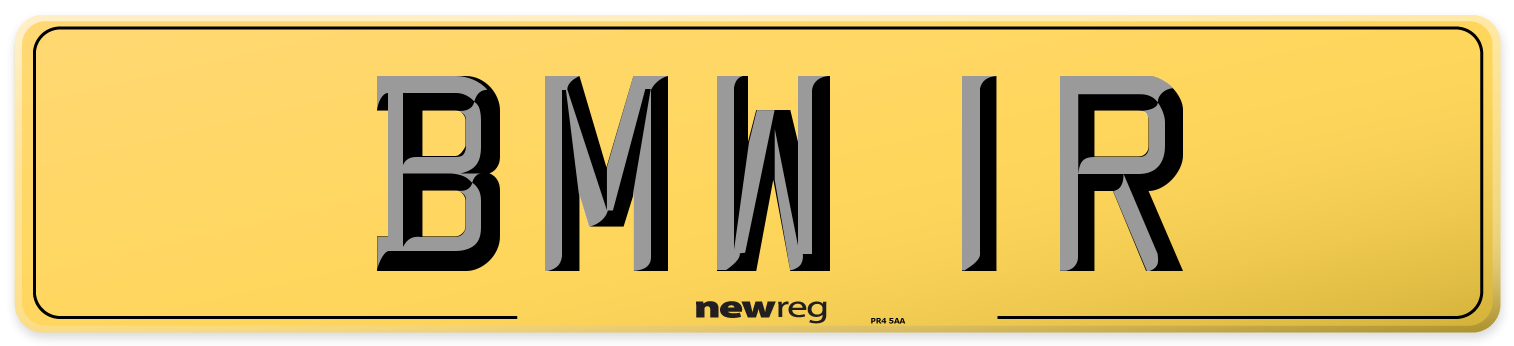 BMW 1R Rear Number Plate