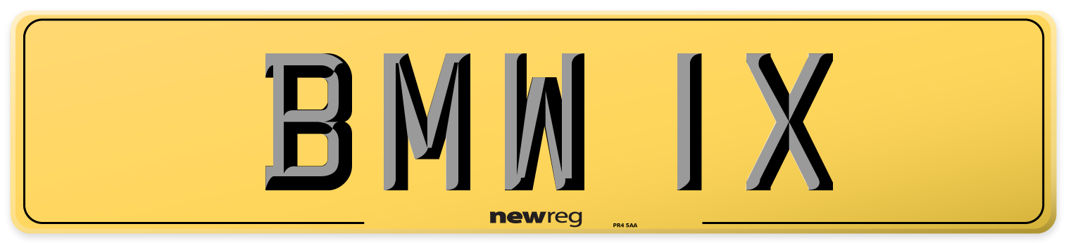 BMW 1X Rear Number Plate