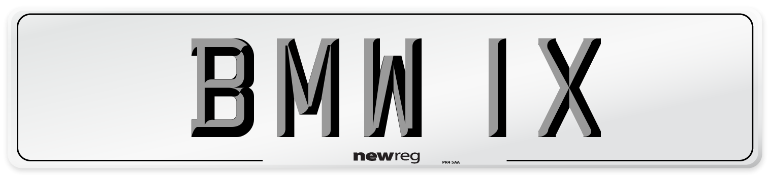 BMW 1X Front Number Plate