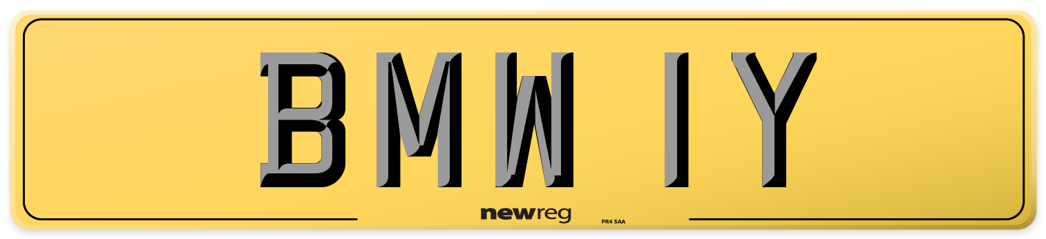 BMW 1Y Rear Number Plate