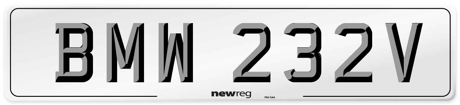 BMW 232V Front Number Plate
