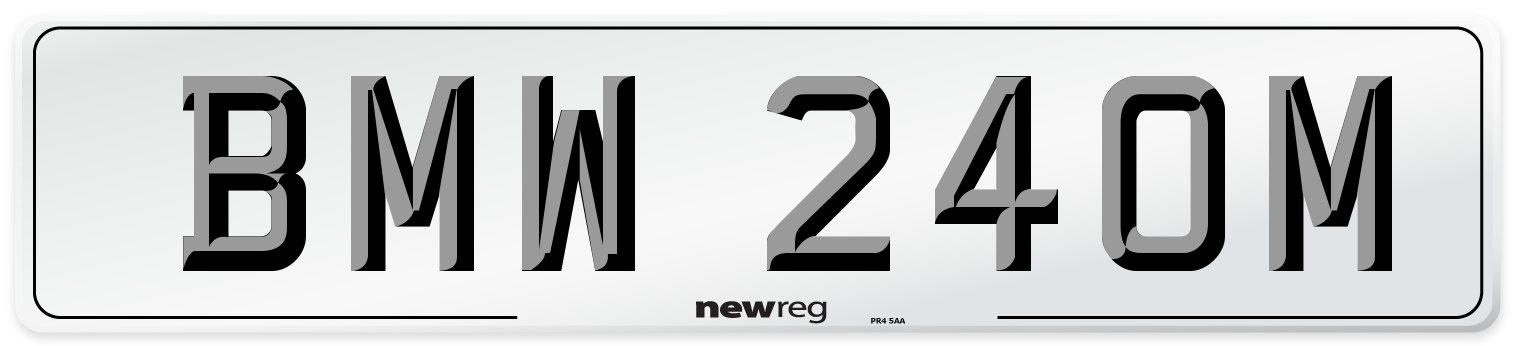 BMW 240M Front Number Plate