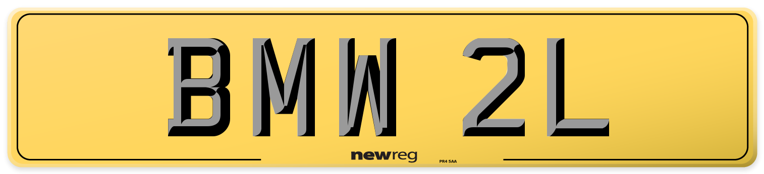 BMW 2L Rear Number Plate