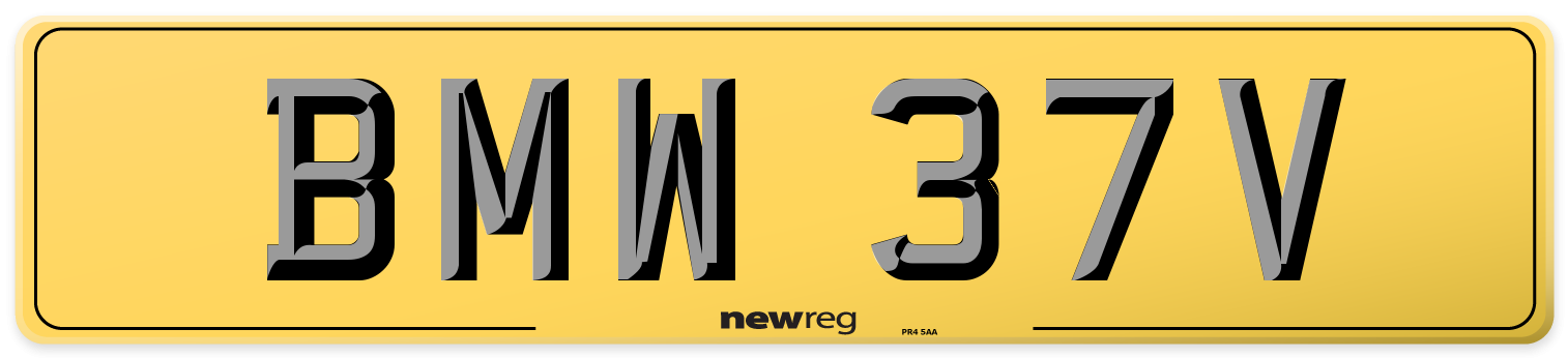 BMW 37V Rear Number Plate
