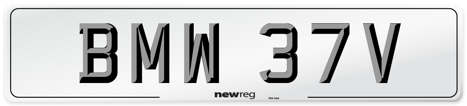 BMW 37V Front Number Plate