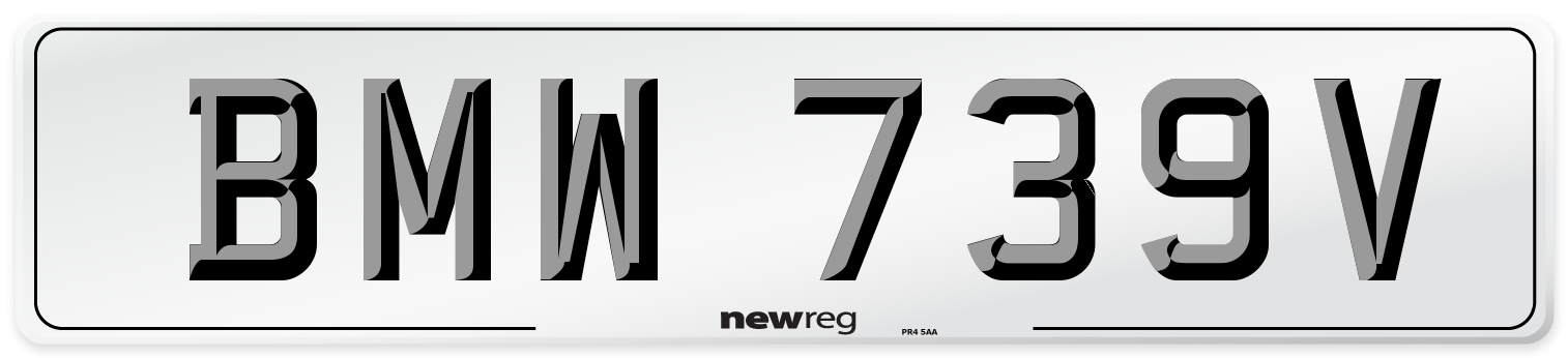 BMW 739V Front Number Plate