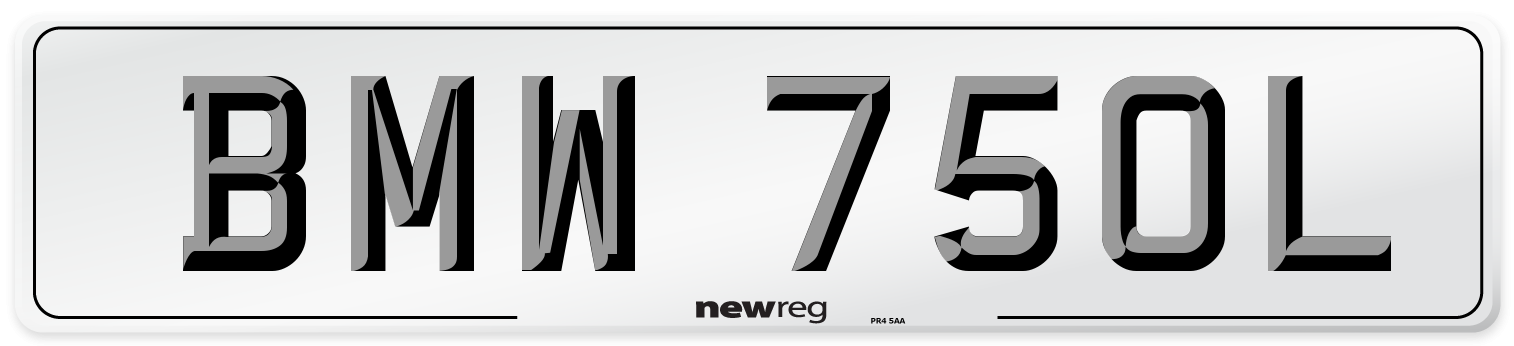 BMW 750L Front Number Plate