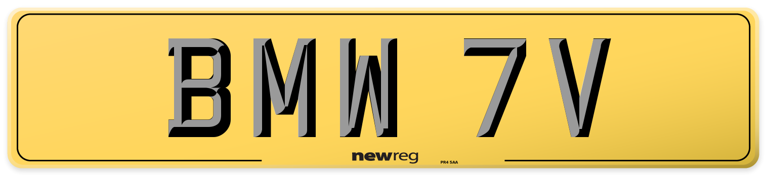 BMW 7V Rear Number Plate
