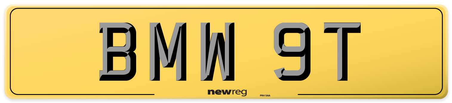BMW 9T Rear Number Plate
