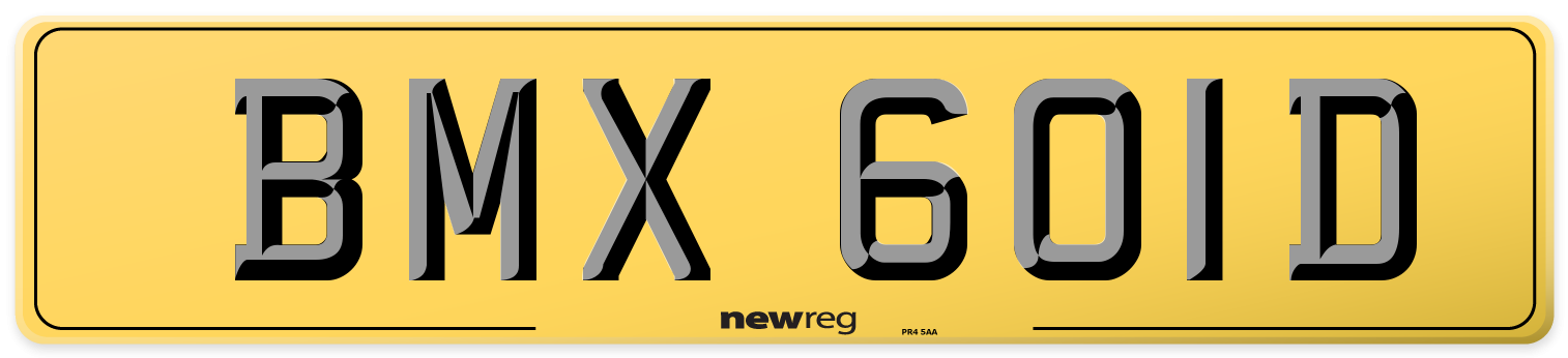 BMX 601D Rear Number Plate
