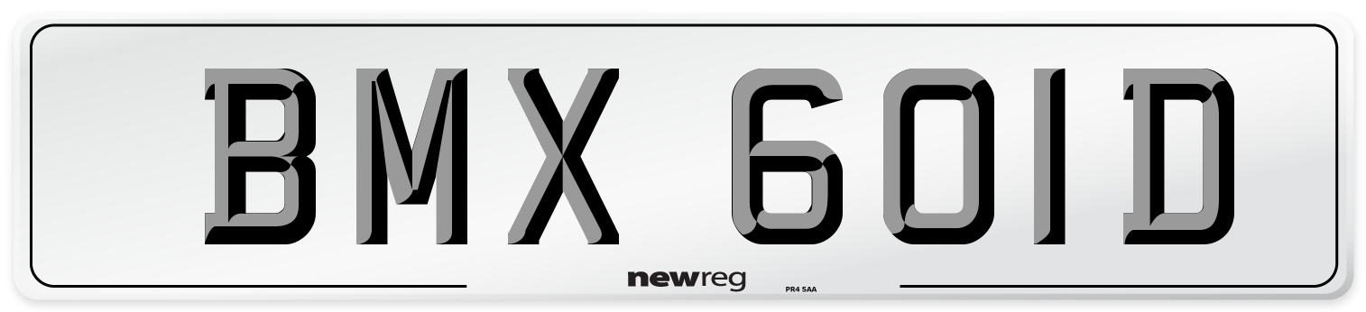 BMX 601D Front Number Plate